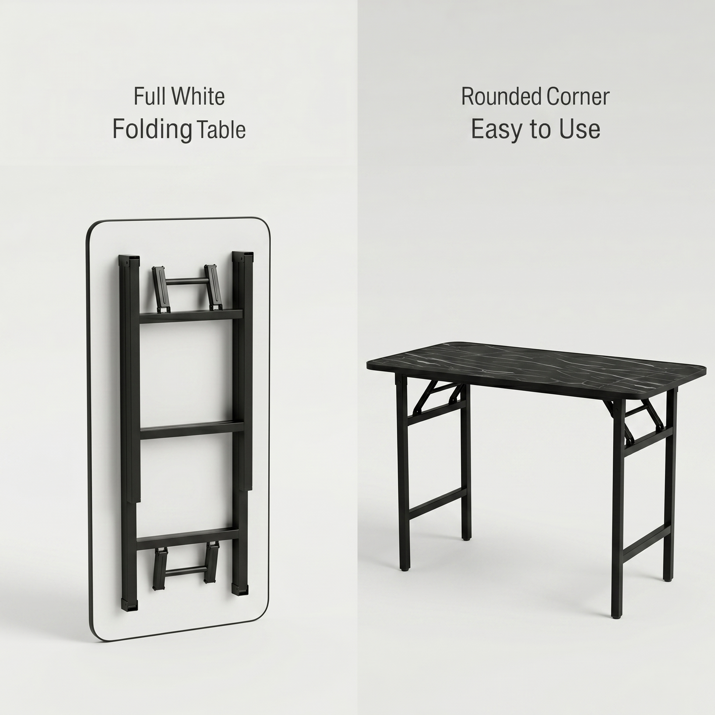 Folding Study/Work Table (Marble Look)