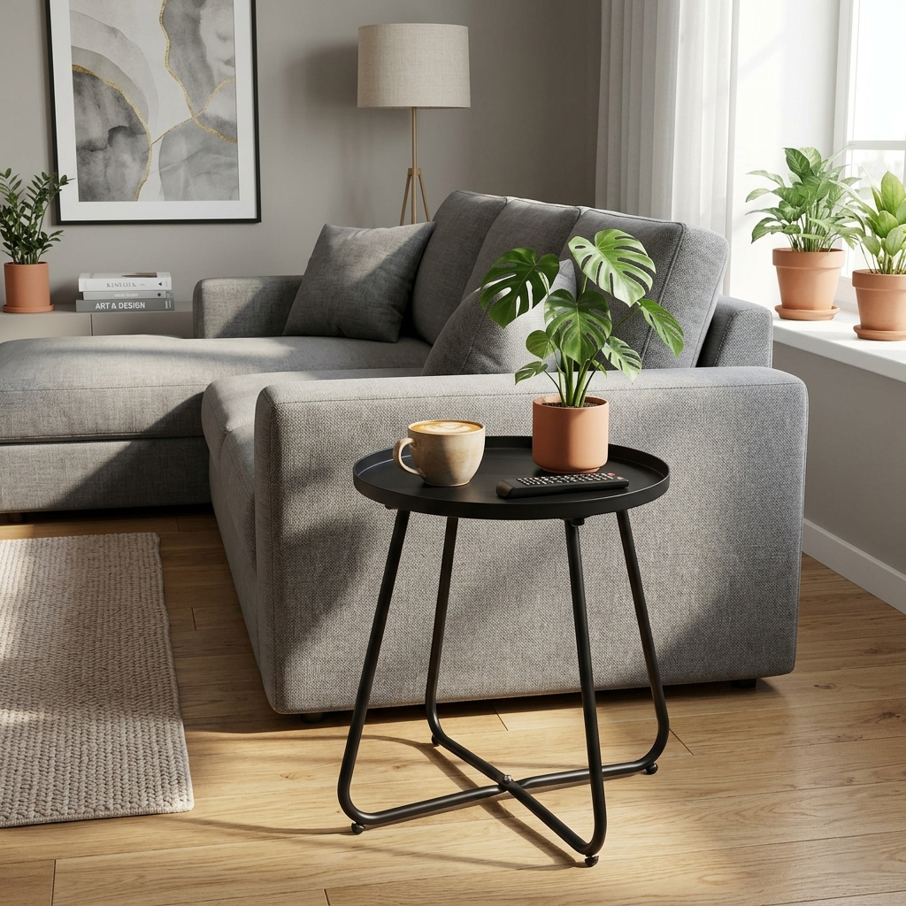 Round Metal Side Table