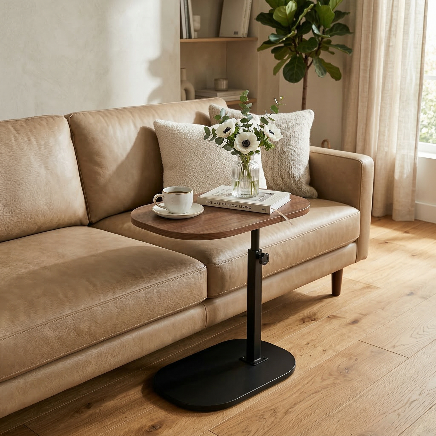 Adjustable Height Side Table