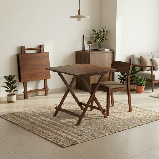 Square Foldable Table (Walnut)