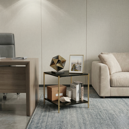 Square Coffee Side Table - (Black)