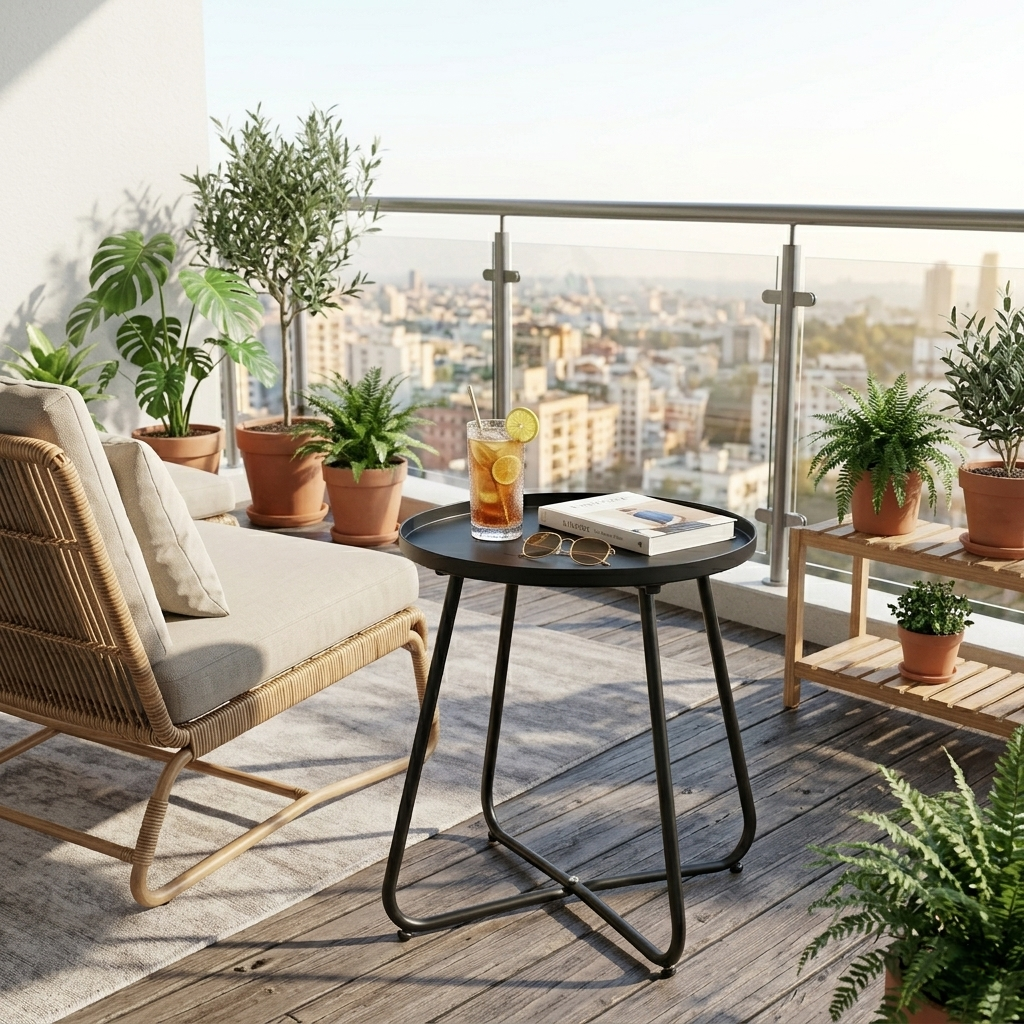 Round Metal Side Table