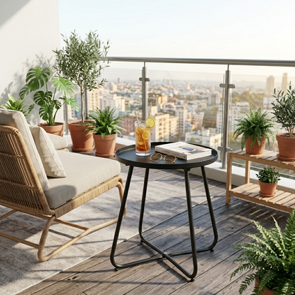 Round Metal Side Table