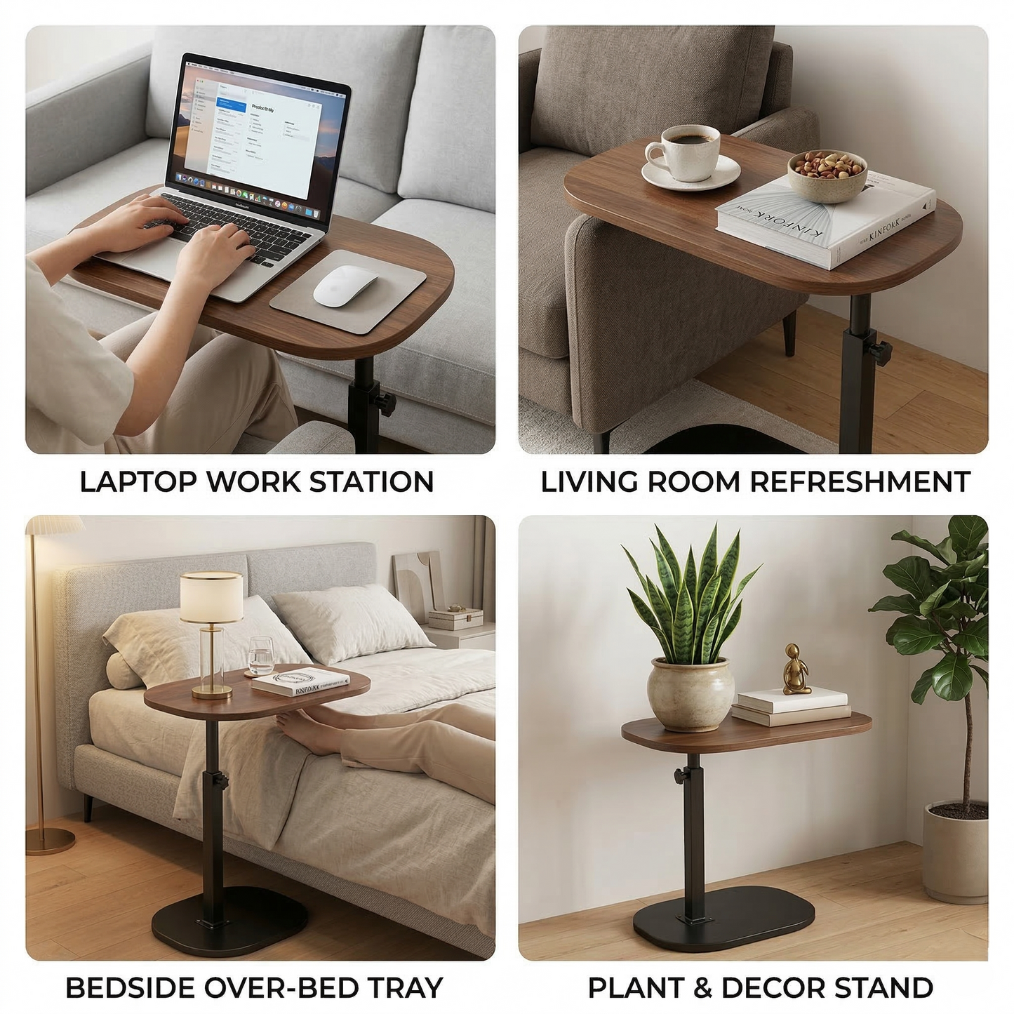 Adjustable Height Side Table
