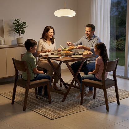 Square Foldable Table (Walnut)