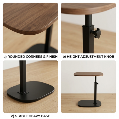 Adjustable Height Side Table