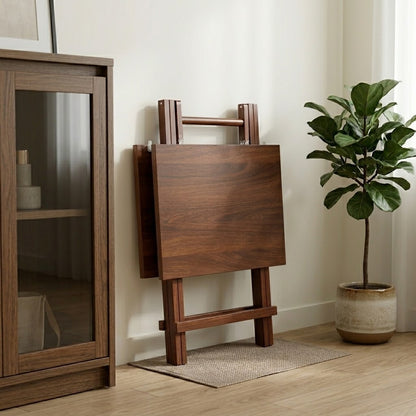 Square Foldable Table (Walnut)