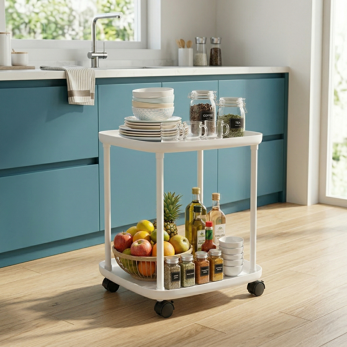 Plastic Rolling Tray Side Table