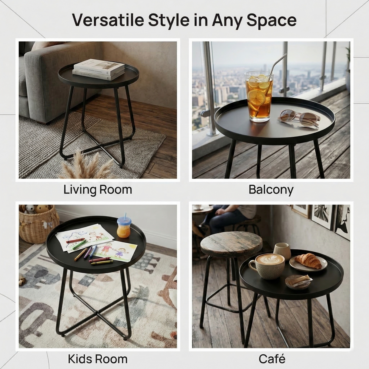 Round Metal Side Table