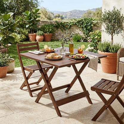 Square Foldable Table (Walnut)