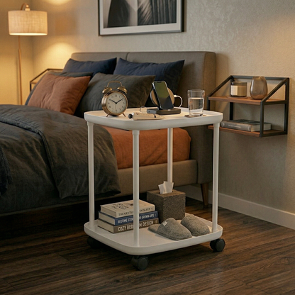 Plastic Rolling Tray Side Table