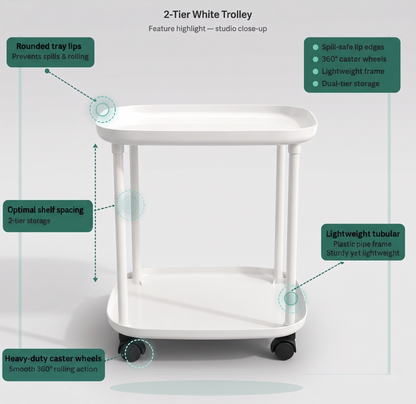 Plastic Rolling Tray Side Table