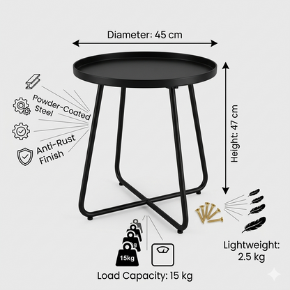 Round Metal Side Table