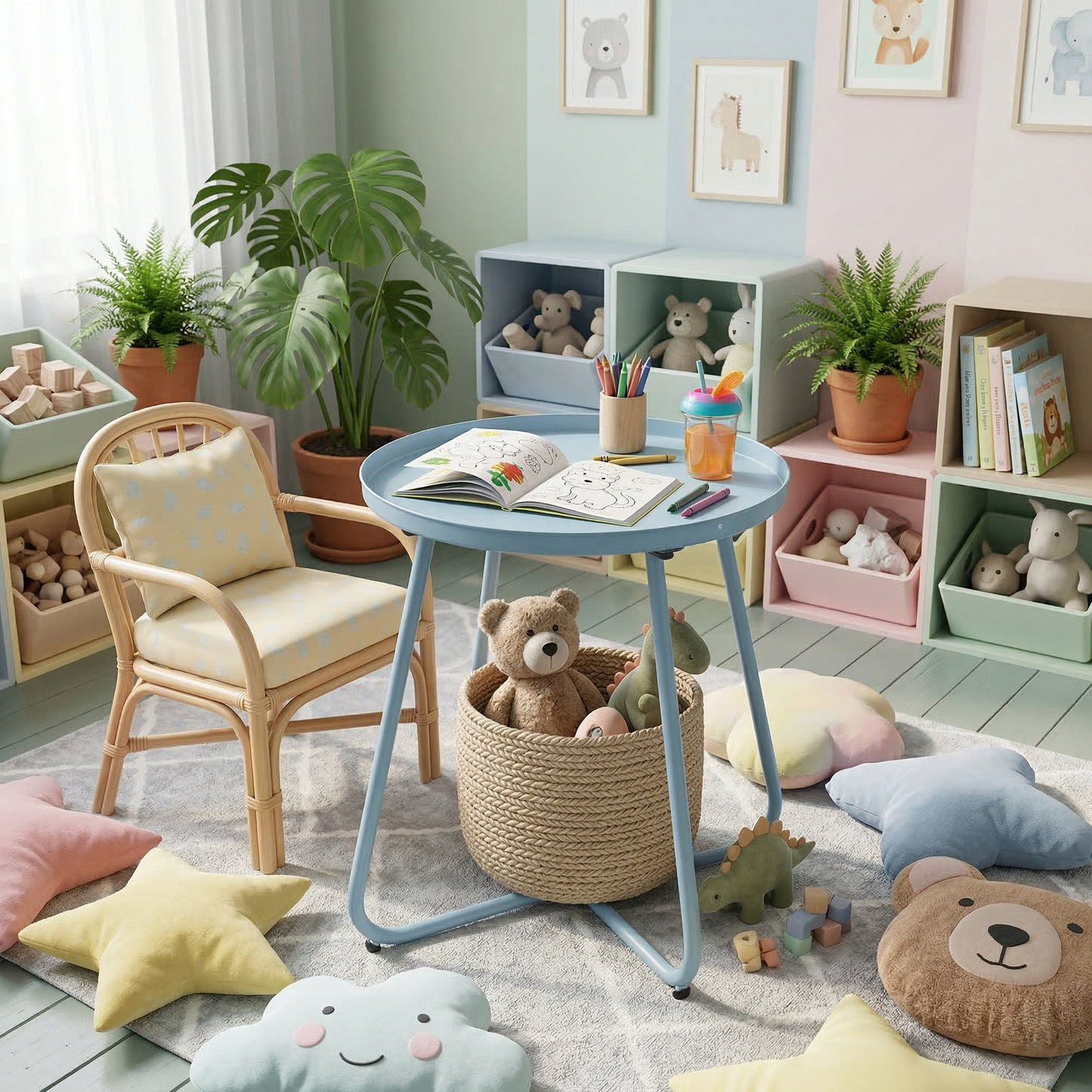 Round Metal Side Table