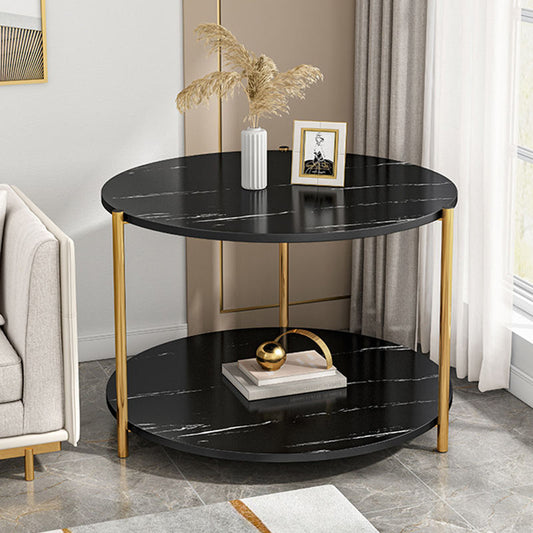 Round Coffee Side Table - (Black)