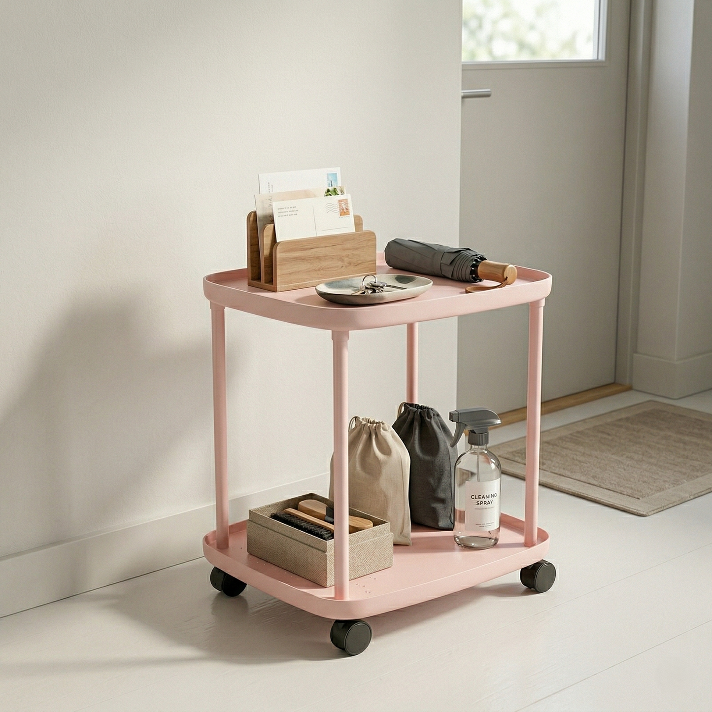 Plastic Rolling Tray Side Table