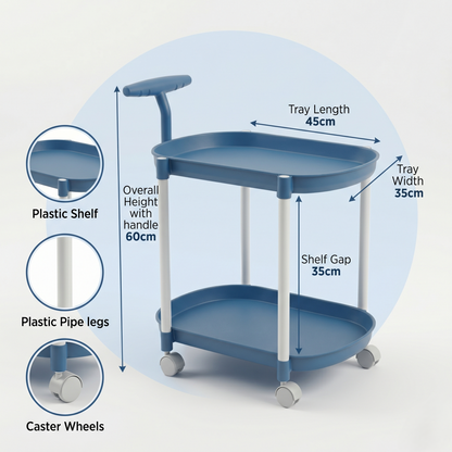 Rolling Utility Cart with Handle