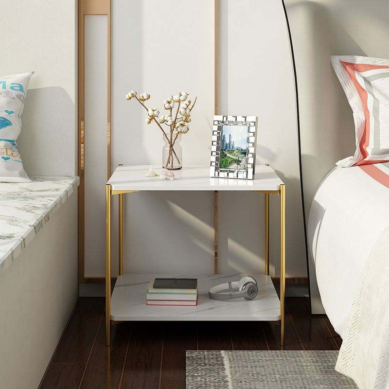 Square Coffee Side Table - (White)