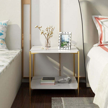 Square Coffee Side Table - (White)