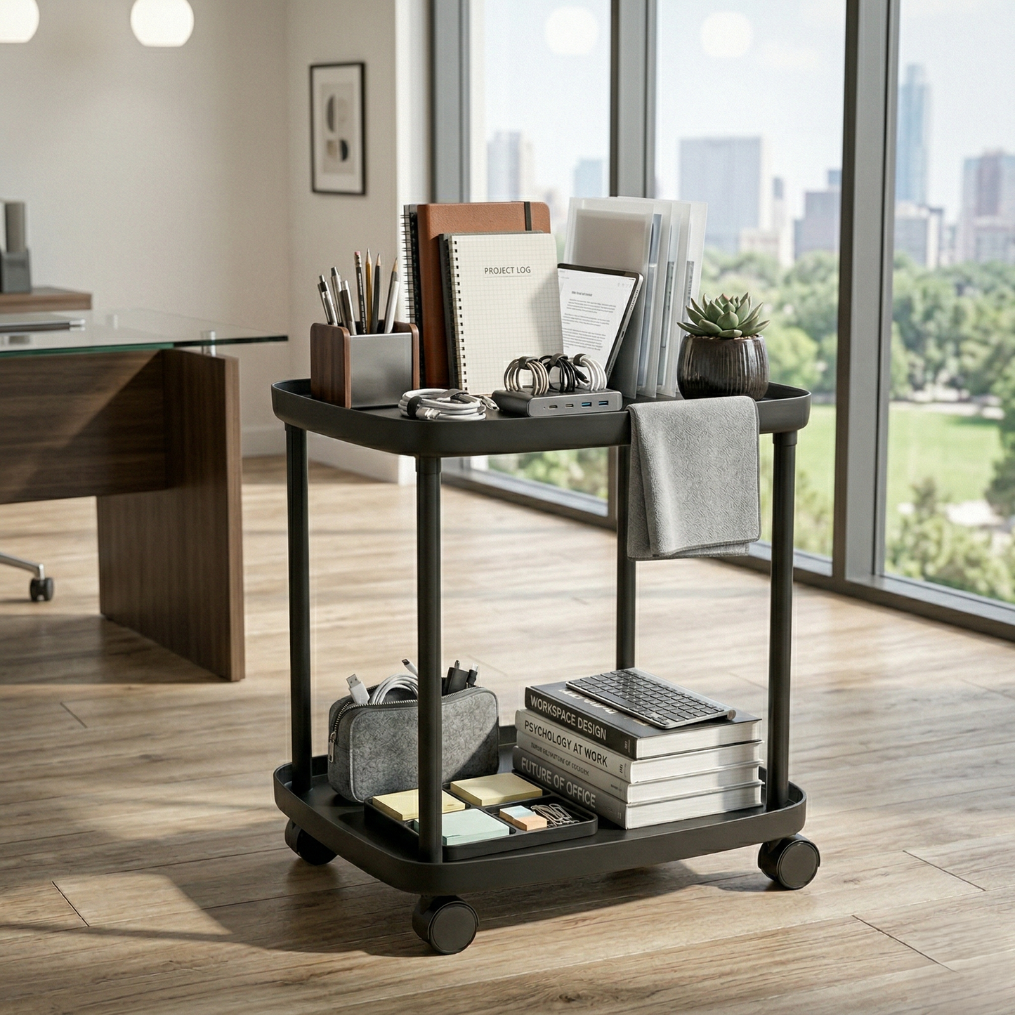 Plastic Rolling Tray Side Table