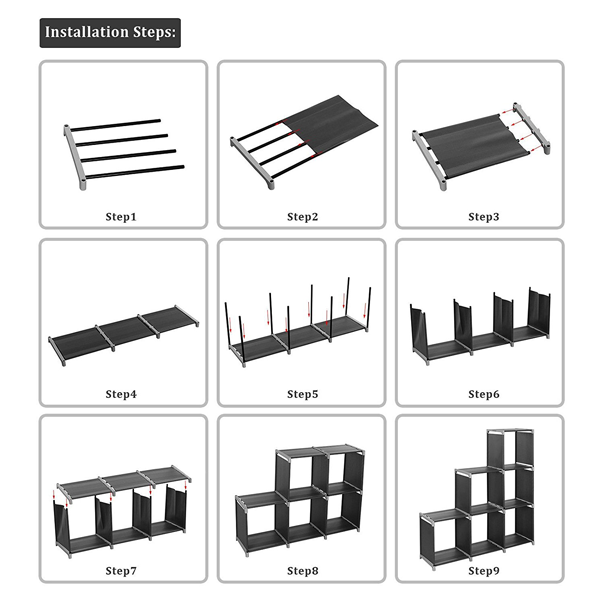6-Cube Storage Shelf Organizer