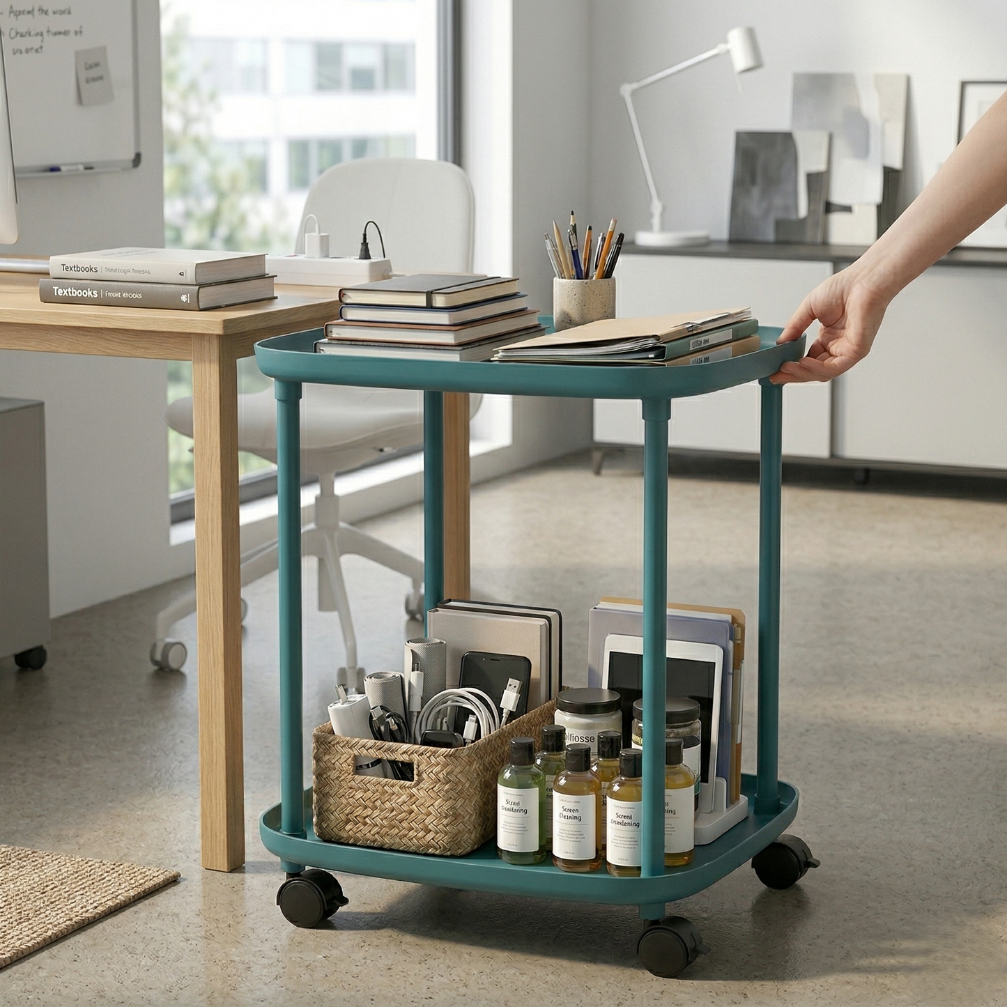 Plastic Rolling Tray Side Table