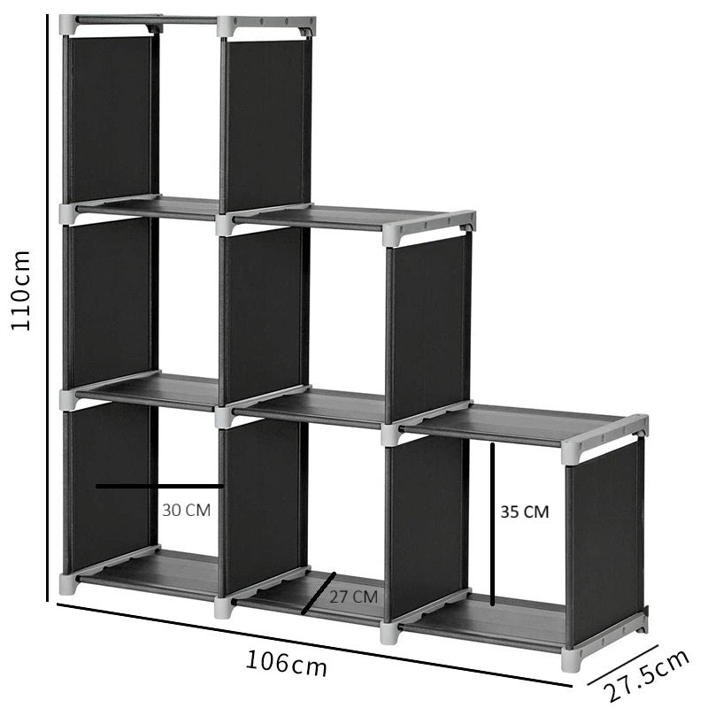6-Cube Storage Shelf Organizer