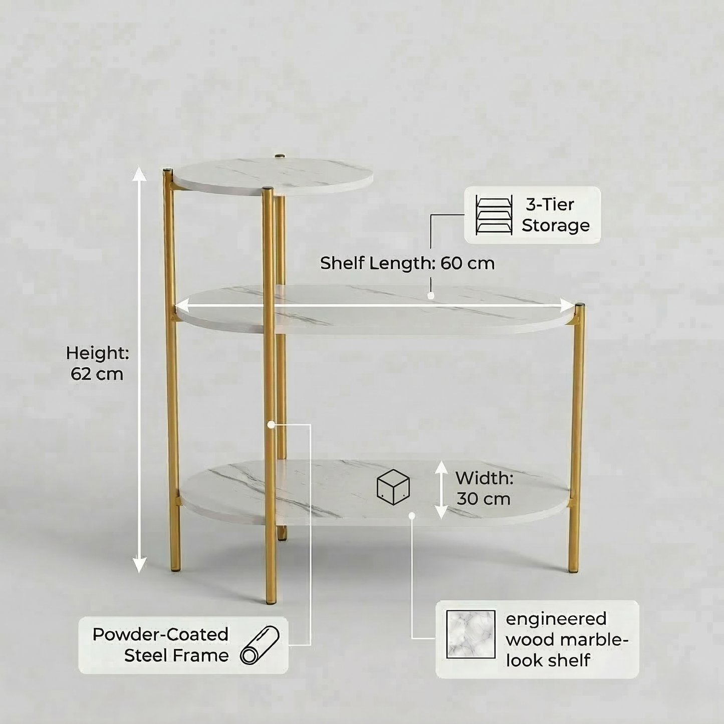 3-Tier Coffee Table