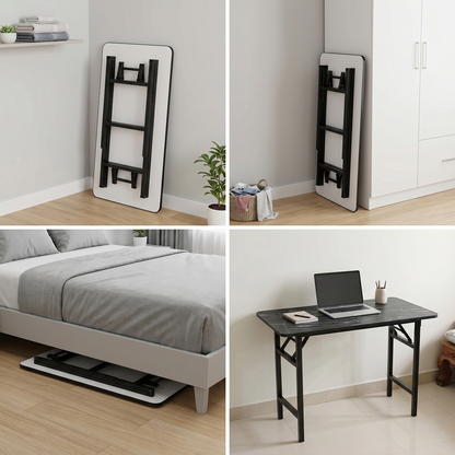 Folding Study/Work Table (Marble Look)