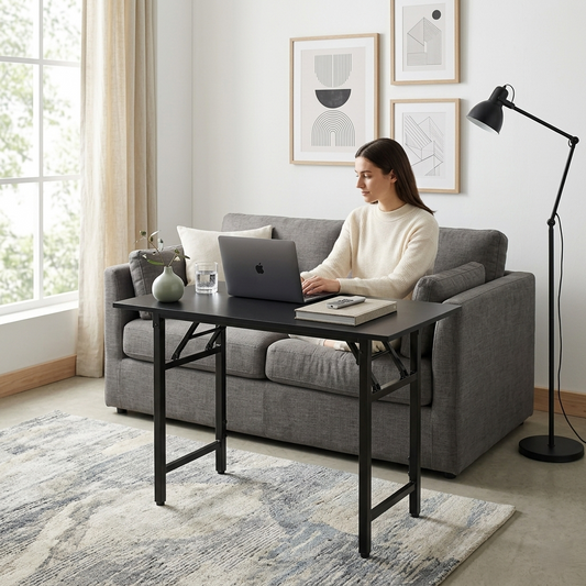 Folding Study/Work Table (Black)