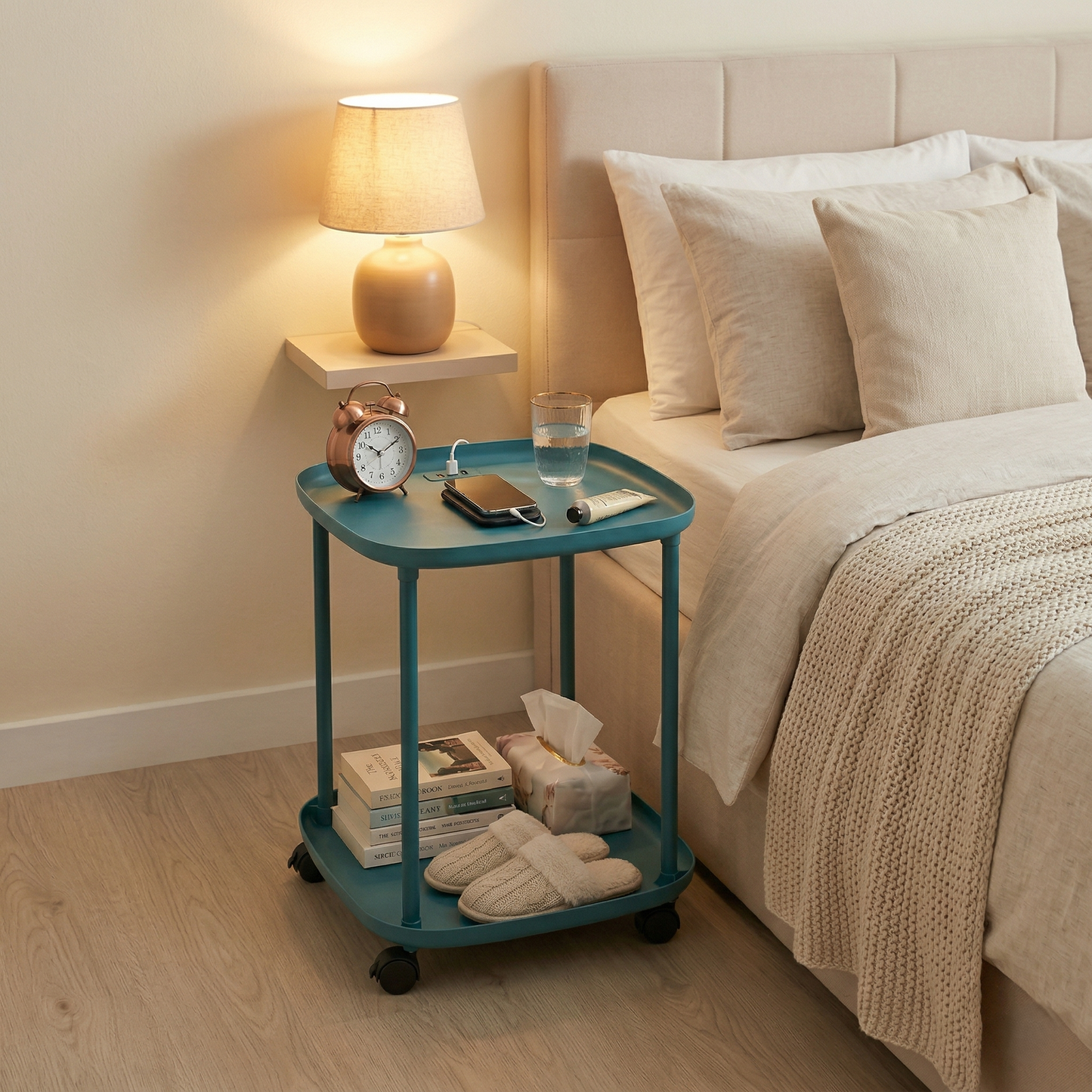 Plastic Rolling Tray Side Table
