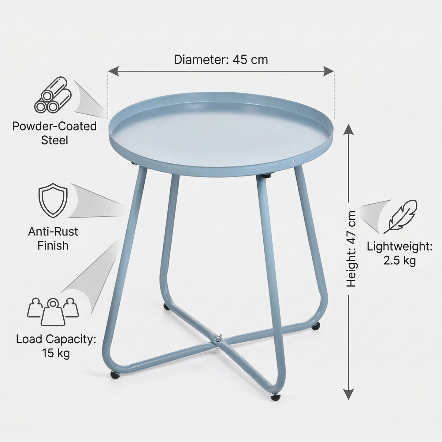 Round Metal Side Table