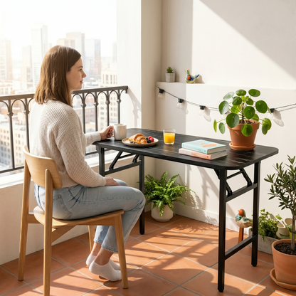 Folding Study/Work Table (Marble Look)