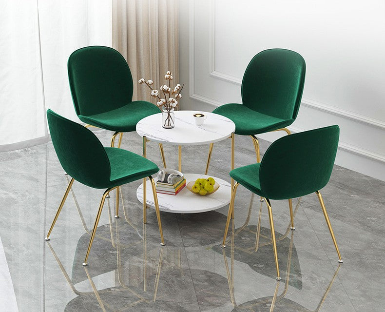 Round Coffee Side Table - (White)