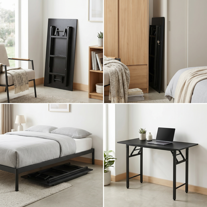 Folding Study/Work Table (Black)