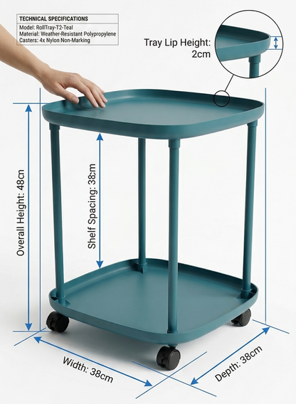 Plastic Rolling Tray Side Table